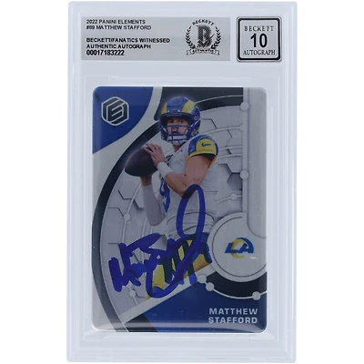 Matthew Stafford Los Angeles Rams Autographed 2022 Panini Elements #69 #/199 Beckett Fanatics Witnessed Authenticated 10 Card