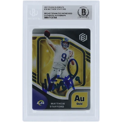 Matthew Stafford Los Angeles Rams Autographed 2021 Panini Elements #19 #/250 Beckett Fanatics Witnessed Authenticated Card