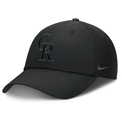 Men's Nike  Black Colorado Rockies Primetime Club Performance Adjustable Hat