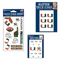 WinCraft Miami Hurricanes 4" x 7" Waterless Tattoos Set