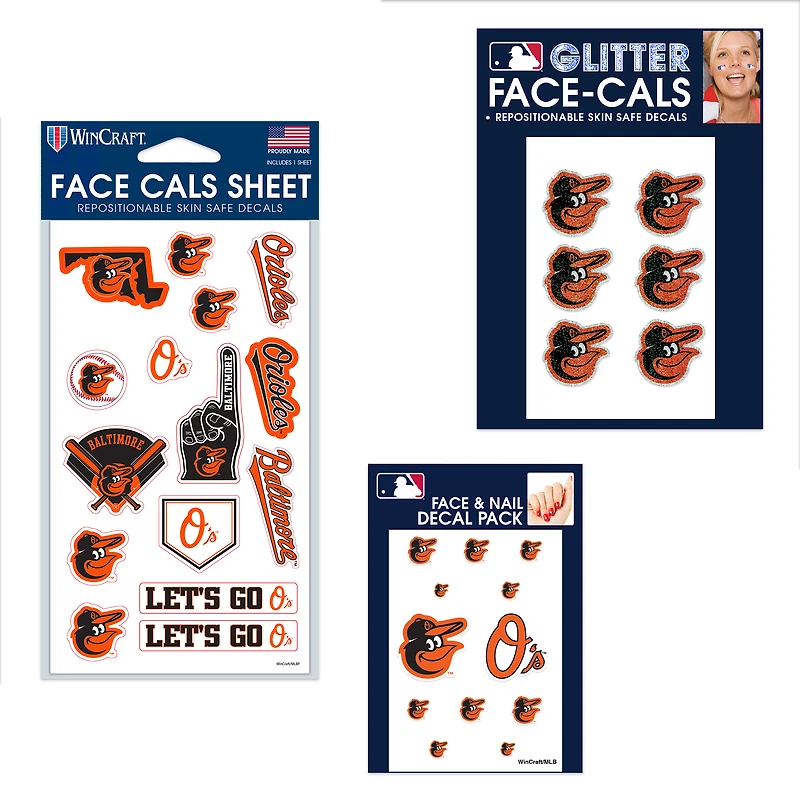 WinCraft Baltimore Orioles 4" x 7" Waterless Tattoos Set