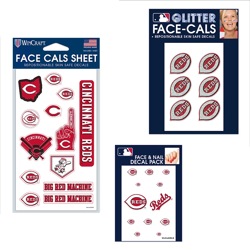 WinCraft Cincinnati Reds 4" x 7" Waterless Tattoos Set