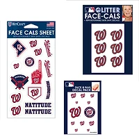 WinCraft Washington Nationals 4" x 7" Waterless Tattoos Set