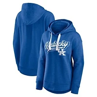 Women's Fanatics  Heather Royal Kentucky Wildcats Tail Sweep Pullover Hoodie