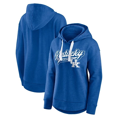 Women's Fanatics  Heather Royal Kentucky Wildcats Tail Sweep Pullover Hoodie