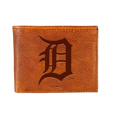 Detroit Tigers Bi-Fold Leather Passcase Wallet
