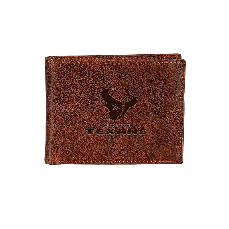 Houston Texans Bi-Fold Leather Passcase Wallet