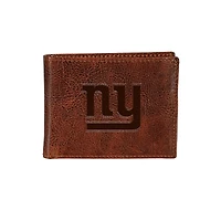New York Giants Bi-Fold Leather Passcase Wallet