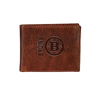Boston Bruins Bi-Fold Leather Passcase Wallet