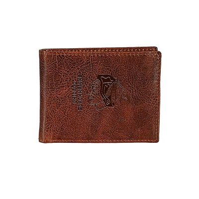 Chicago Blackhawks Bi-Fold Leather Passcase Wallet
