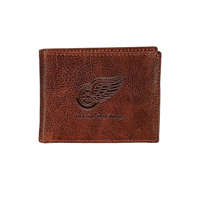 Detroit Red Wings Bi-Fold Leather Passcase Wallet