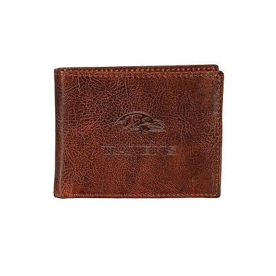 Baltimore Ravens Bi-Fold Leather Passcase Wallet