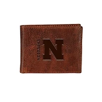 Nebraska Huskers Bi-Fold Leather Passcase Wallet