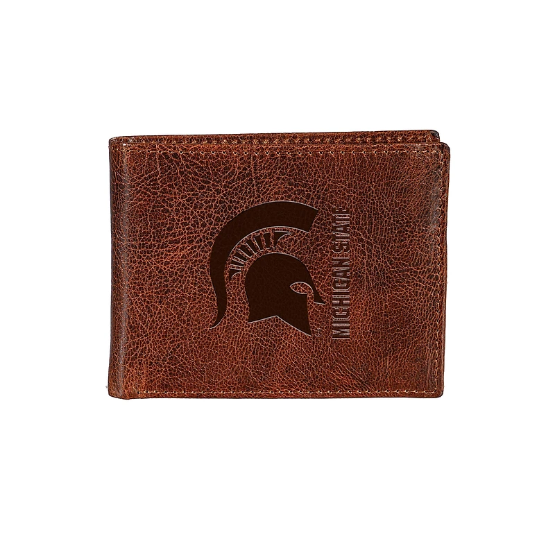 Michigan State Spartans Bi-Fold Leather Passcase Wallet