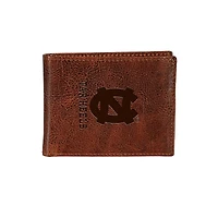 North Carolina Tar Heels Bi-Fold Leather Passcase Wallet