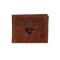 Kansas Jayhawks Bi-Fold Leather Passcase Wallet