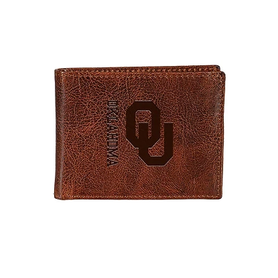 Oklahoma Sooners Bi-Fold Leather Passcase Wallet