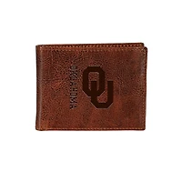 Oklahoma Sooners Bi-Fold Leather Passcase Wallet