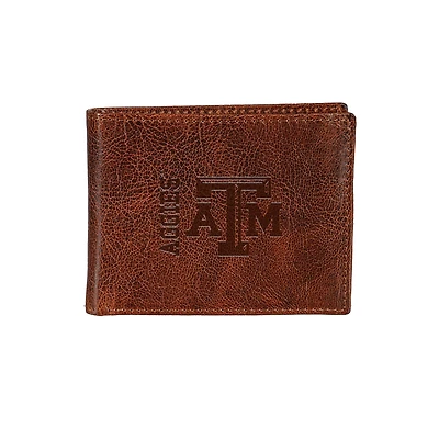 Texas A&M Aggies Bi-Fold Leather Passcase Wallet