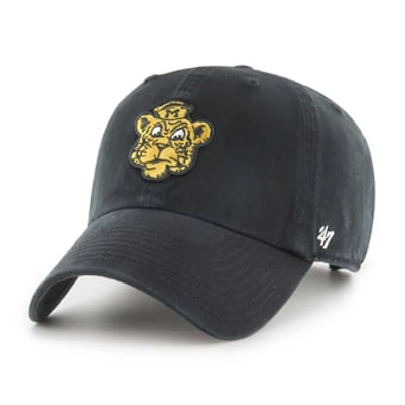 Men's '47 Black Missouri Tigers Vault Clean Up Adjustable Hat
