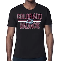 Men's Starter Black Colorado Avalanche Mesh Look Team Name T-Shirt