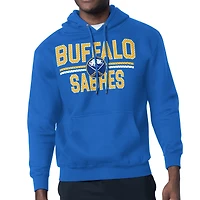 Men's Starter Royal Buffalo Sabres Mesh Look Team Name Logo Tri-Blend Pullover Hoodie