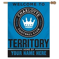 WinCraft Charlotte FC Personalized 27'' x 37'' Single-Sided Vertical Banner