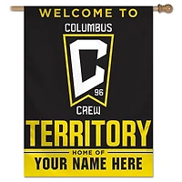 WinCraft Columbus Crew Personalized 27'' x 37'' Single-Sided Vertical Banner