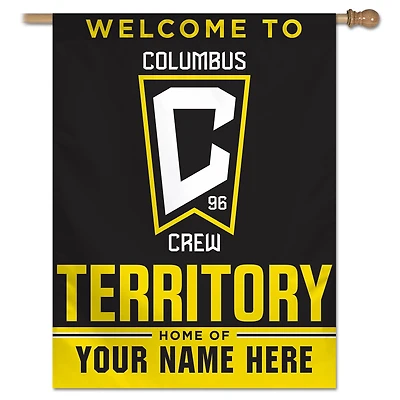 WinCraft Columbus Crew Personalized 27'' x 37'' Single-Sided Vertical Banner