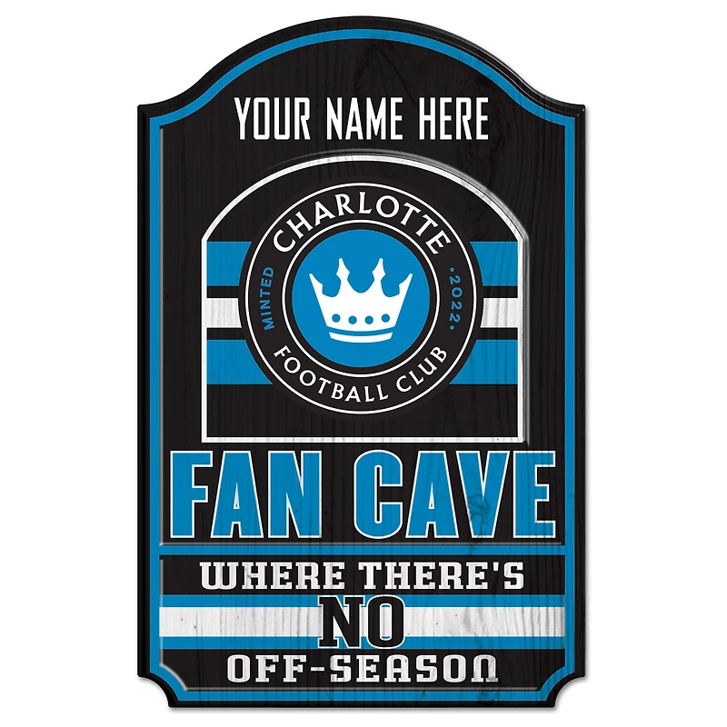 WinCraft Charlotte FC Personalized 11'' x 17'' Wood Sign
