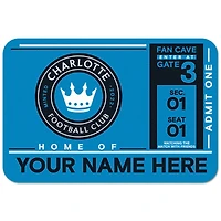 WinCraft Charlotte FC Personalized 20'' x 30'' Floor Mat