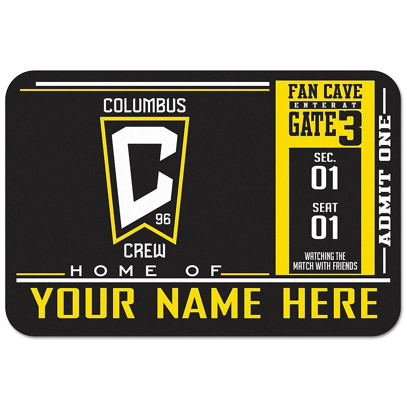 WinCraft Columbus Crew Personalized 20'' x 30'' Floor Mat