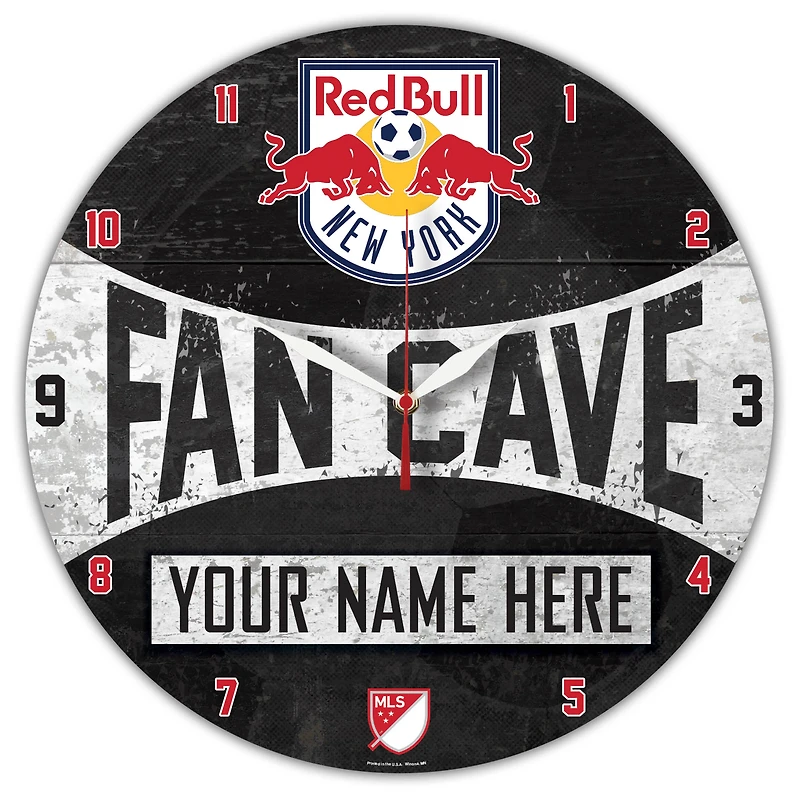 WinCraft New York Red Bulls Personalized 14'' Round Wall Clock