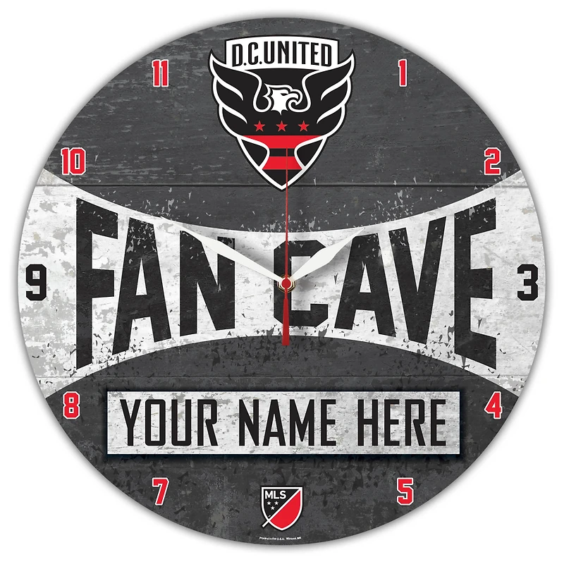 WinCraft D.C. United Personalized 14'' Round Wall Clock