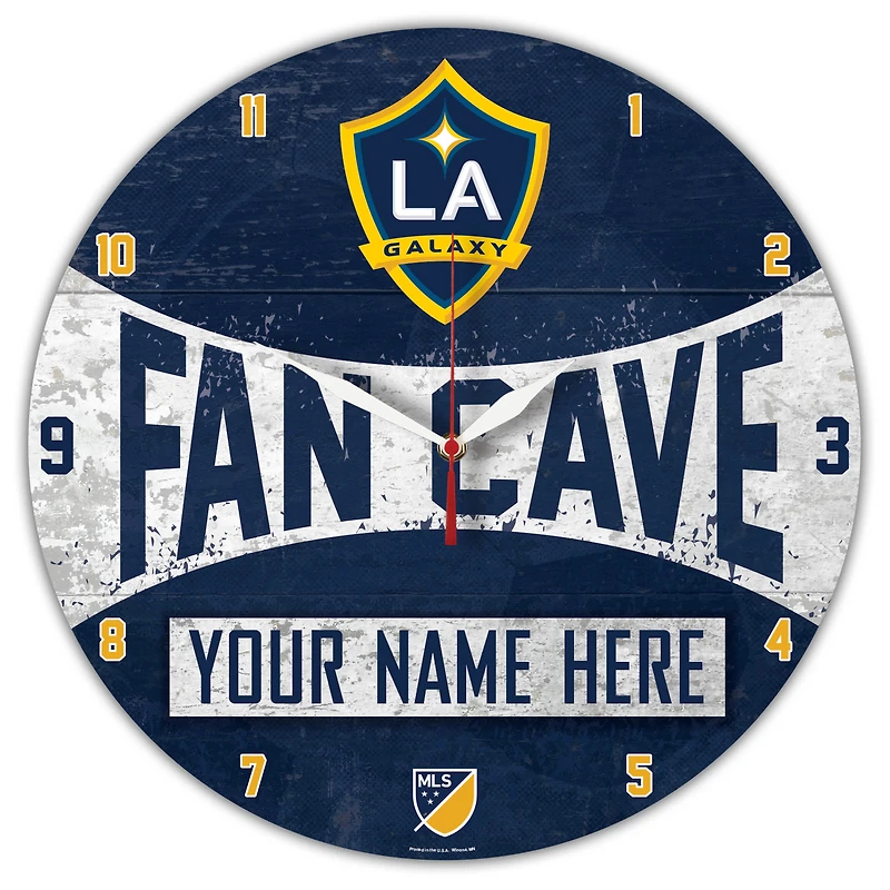 WinCraft LA Galaxy Personalized 14'' Round Wall Clock