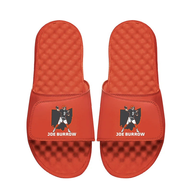 Unisex ISlide Joe Burrow Green NFLPA Player Silhouette Slide Sandals