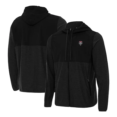 Men's Antigua Black New Mexico Lobos Sway Full-Zip Hoodie Jacket