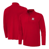 Men's Antigua Scarlet Rutgers Scarlet Knights Reprocess Quarter-Zip Top