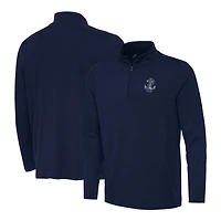 Men's Antigua Navy Navy Midshipmen Reprocess Quarter-Zip Top