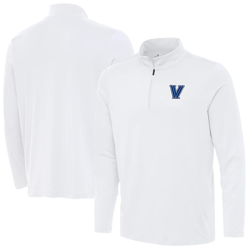 Men's Antigua White Villanova Wildcats Reprocess Quarter-Zip Top