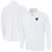 Men's Antigua White Villanova Wildcats Reprocess Quarter-Zip Top