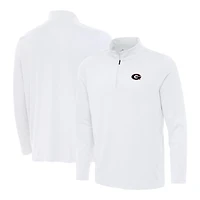 Men's Antigua White Georgia Bulldogs Reprocess Quarter-Zip Top