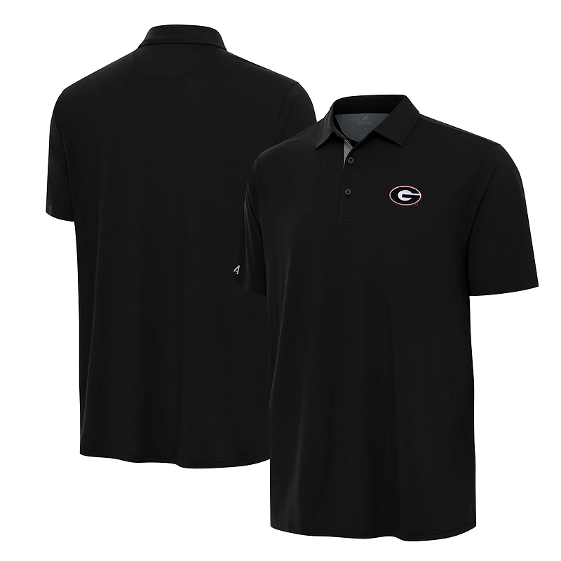 Men's Antigua Black/Gray Georgia Bulldogs Era Polo
