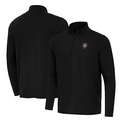 Men's Antigua  Black New Mexico Lobos Intent Quarter-Zip Top