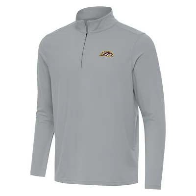 Men's Antigua  Gray Western Michigan Broncos Intent Quarter-Zip Top