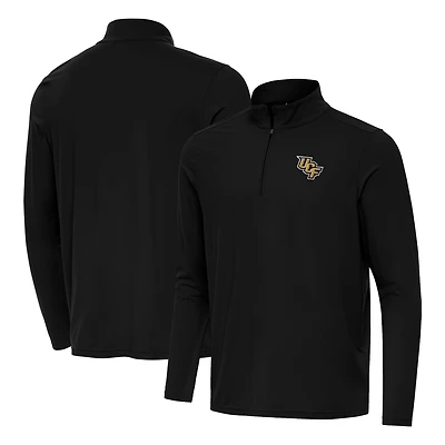 Men's Antigua  Black UCF Knights Intent Quarter-Zip Top