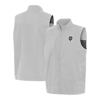Men's Antigua  Gray New Mexico Lobos Brisk Full-Zip Vest