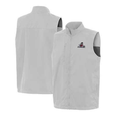 Men's Antigua  Gray New Mexico State Aggies Brisk Full-Zip Vest