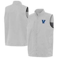 Men's Antigua  Heather Gray Villanova Wildcats Brisk Full-Zip Vest