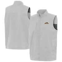 Men's Antigua  Heather Gray Western Michigan Broncos Brisk Full-Zip Vest